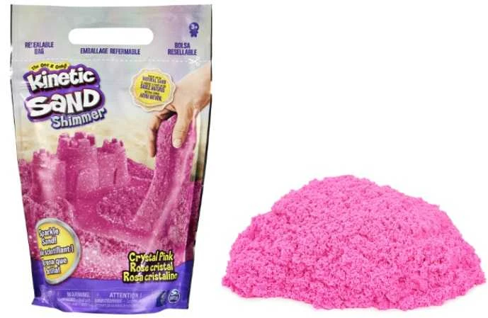 Spin Master Kinetic Sand Kinetinis smėlis – blizgantis smėlis – rožinis (6060800)