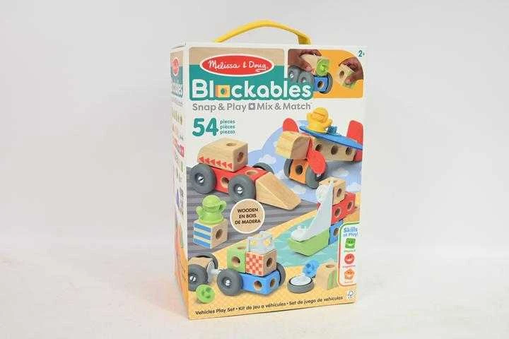 Nezatříděno Melissa Doug - Blockables konstravimo rinkinys Transporto priemonės (806013)