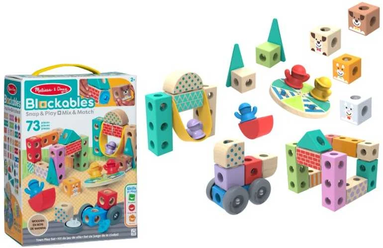 SPN Melissa Doug - Blockables konstravimo rinkinys miestelis (806012)