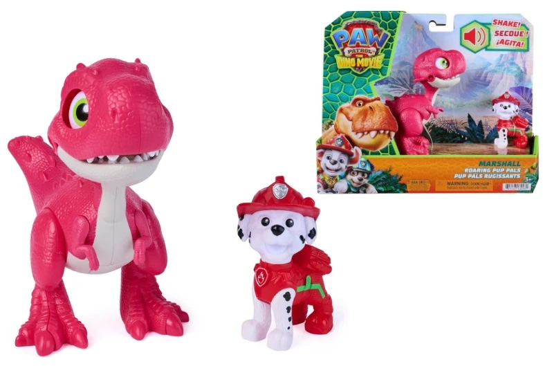 Spin Master „Paw Patrol“ ir dinozaurų rinkinys „Marshall su“ interaktyvūs dinozaurų riaumojantys šuniukų draugai