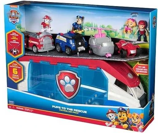 Spin Master Paw Patrol Rinkinio didelis patrulinis kateris 4 transporto priemonės su šviesos garsu Ryder, Chase, Marshall ir Skye