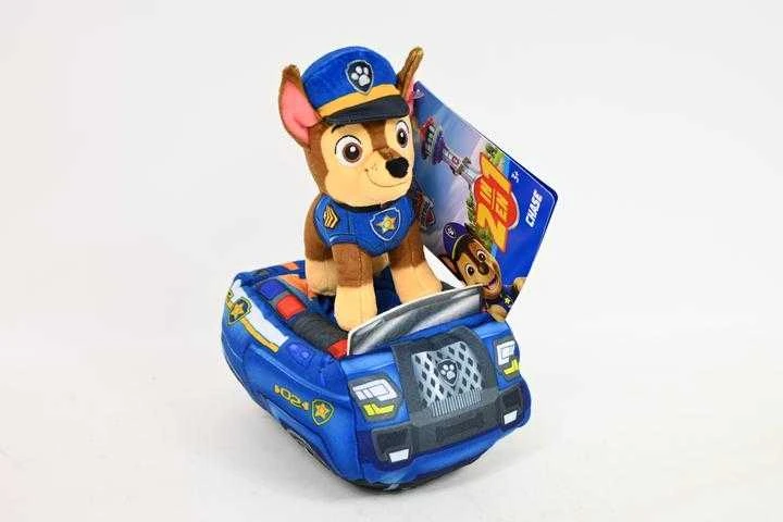 Spin Master Paw Patrol - 2 viename pliušinis automobilis su Chase 15 cm (6075428)