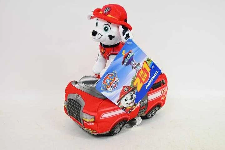 Spin Master Paw Patrol - 2 viename pliušinis automobilis su Maršalo figūrėle 15 cm (6075429)