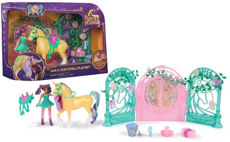 Spin Master Unicorn Academy Vienaragio akademija – Ava ir lapų prekystalio žaidimų rinkinys – (6072051)