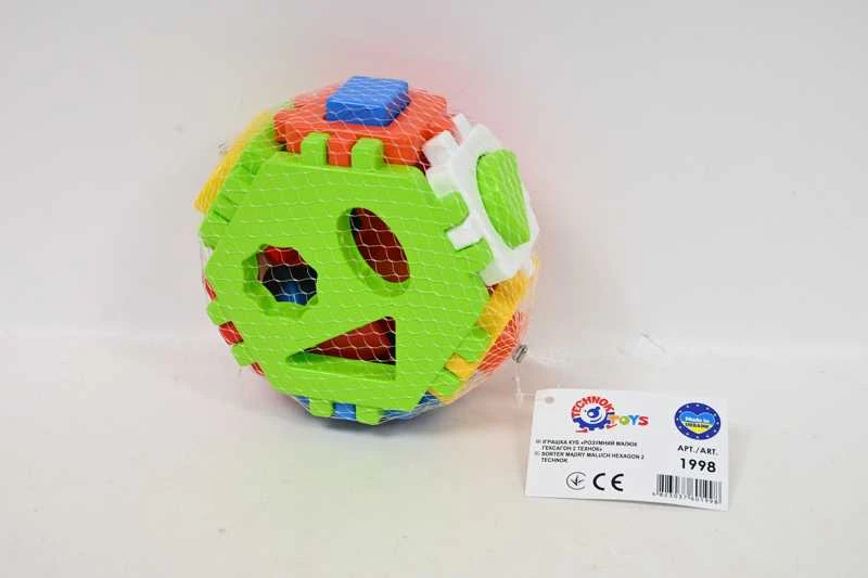 Technok Maksik SORTER SZEŚCIOKĄT ZABAWKA EDUKACYJNA FIGURY GEOMETRYCZNE KOLORY KSZTAŁTY
