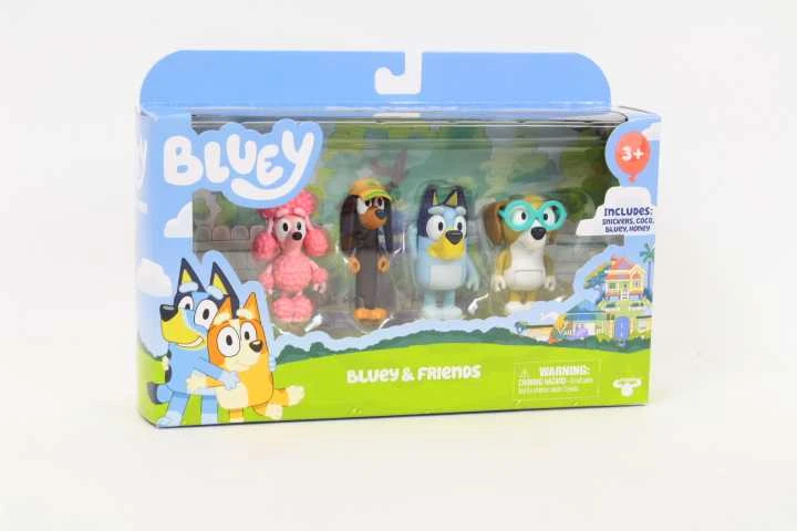 TM Toys Bluey - 4 figūrėlių rinkinys - Bluey ir draugai (90202)