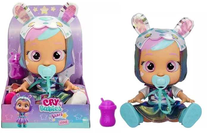 Lėlė kūdikis su priedais Tm Toys Cry Babies Stars Jane 30 cm