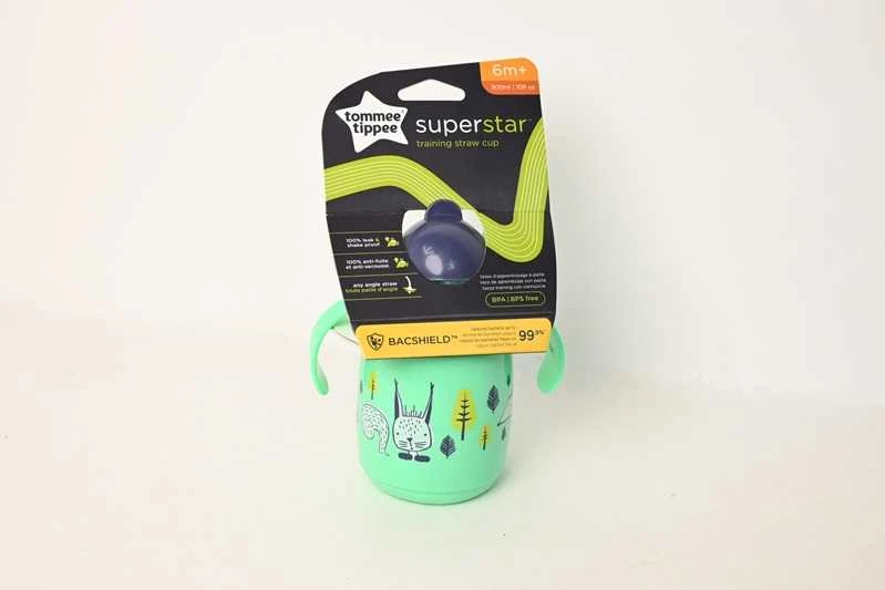 TOMMEE TIPPEE 300 ml 7+ mėn. mokomasis puodelis su šiaudeliu, žalias