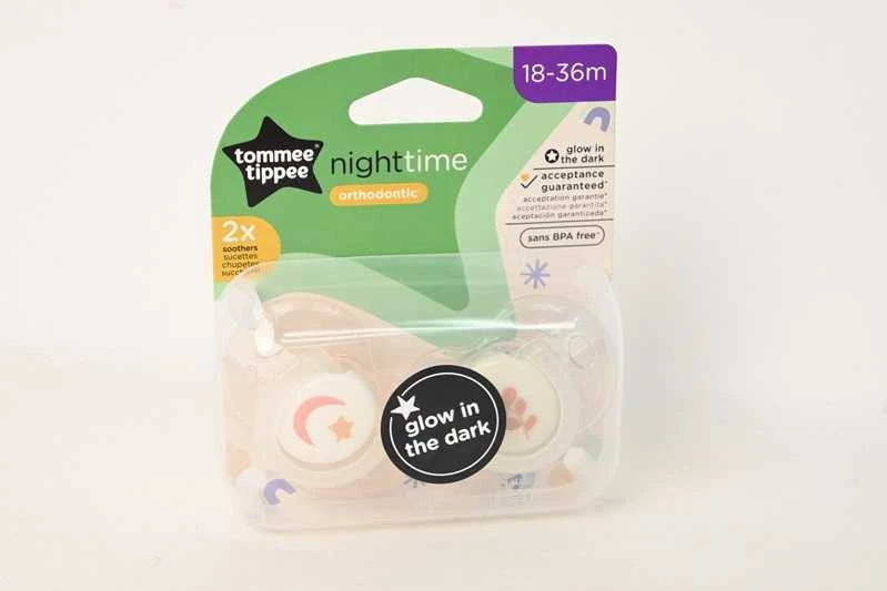 Tommee Tippee Silikoniniai čiulptukai Night Time 18-36 m 2 vnt. (43340094)