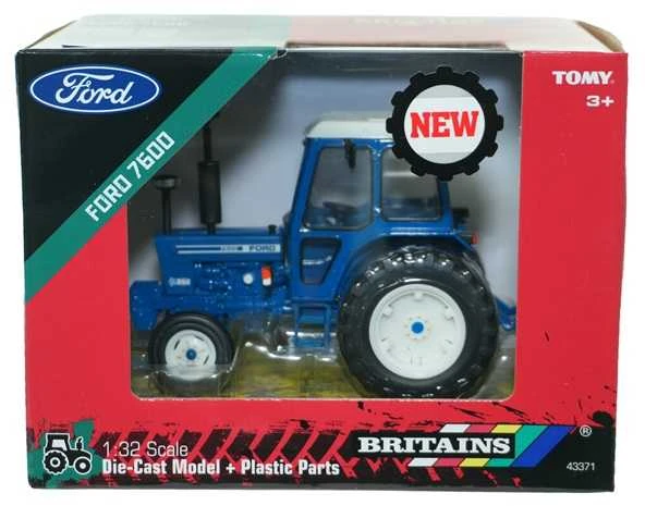 Žaislinis traktorius Ford 7600 su dvigubais ratais Tomy