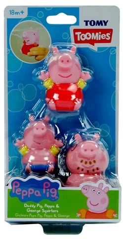 TOMY Peppa Pig vandens figūrėlės, 3 vnt. pakuotė E73105 /6