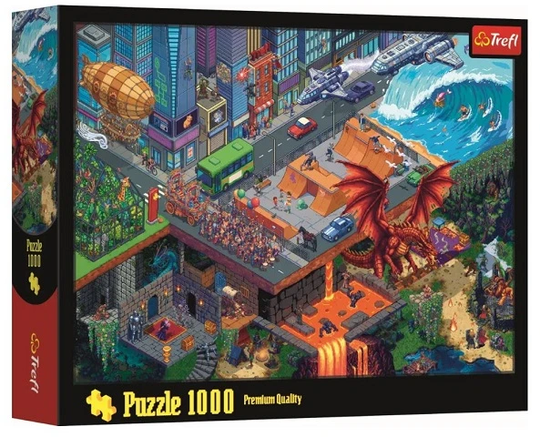Trefl Dėlionė 1000 Miasto Pixel 10986