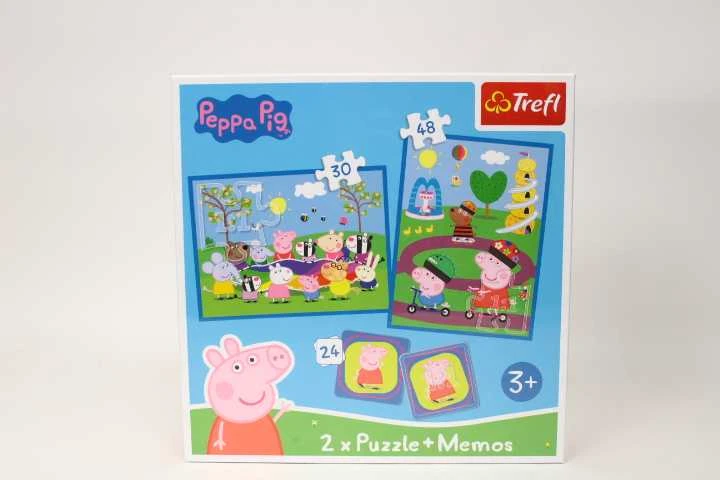 TREFL PEPPA PIG 30+ 48+ 24 memo kortelės, dėlionė-žaidimas „Pepa“
