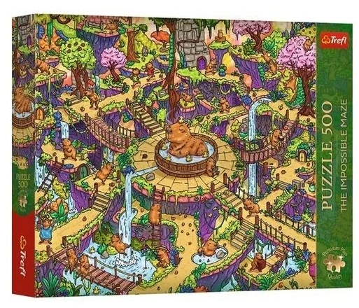 Trefl Dėlionė 500 PremPlus Maze Funny Capybaras 37631