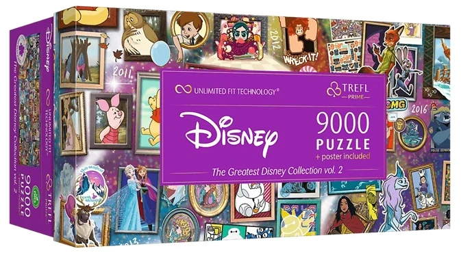 Dėlionė 9000 detalių Disney herojai Trefl