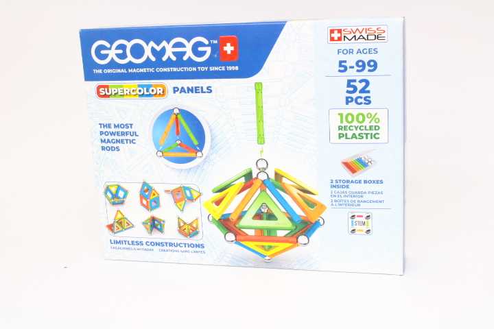 Trefl Magnetinė Supercolor Panel Perdirbti blokeliai 52 vnt GEOMAG GEO-378