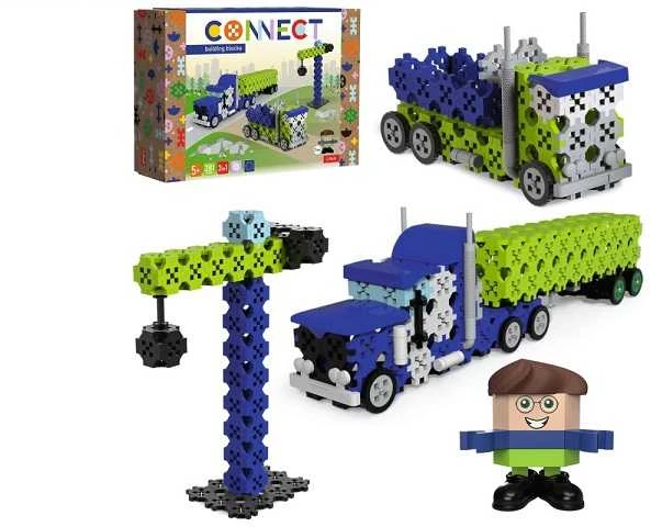 TREFL 61977 Klocki Connect 2in1 - Sunkvežimis / Statybų aikštelė