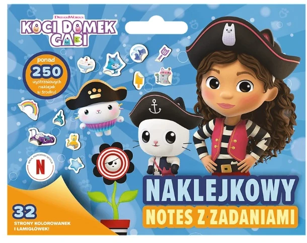 Trefl Gabi katės namelis. Lipdukų užrašų knygelė su užduotimis