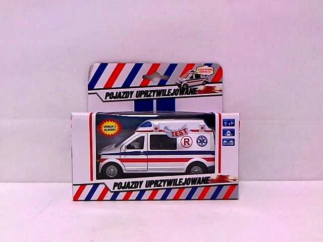 Hipo Ambulance Van šviesos garsas dėžutėje 14cm (HKG076)