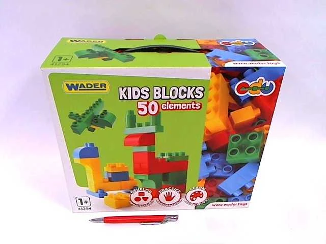 WADER 41294 Vaikiški kaladėlės 50 vnt.