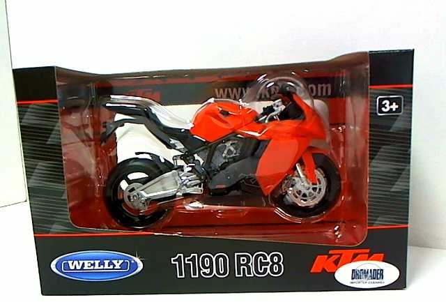 Welly Motorbike Ktm 1190 RC8 skalė 1:10 3+ Welly
