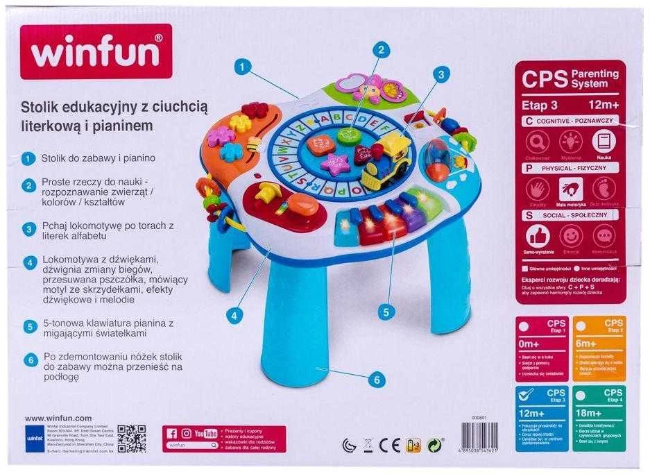 Winfun Edukacinis žaislinis staliukas "Letter Train & Piano Activity Table", žaislas lenkų k. (000801)