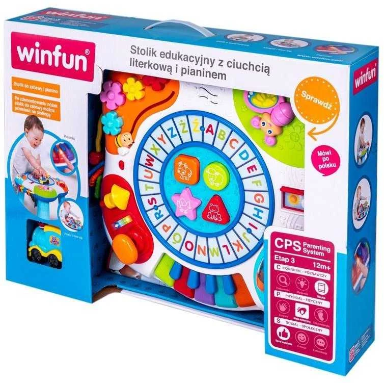 Winfun Edukacinis žaislinis staliukas "Letter Train & Piano Activity Table", žaislas lenkų k. (000801)