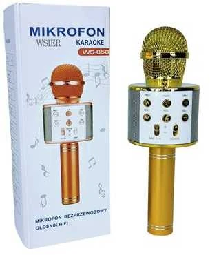 Wk Zabawki Mikrofonas W&K Žaislų mikrofonas JYWK369-1 Auksas