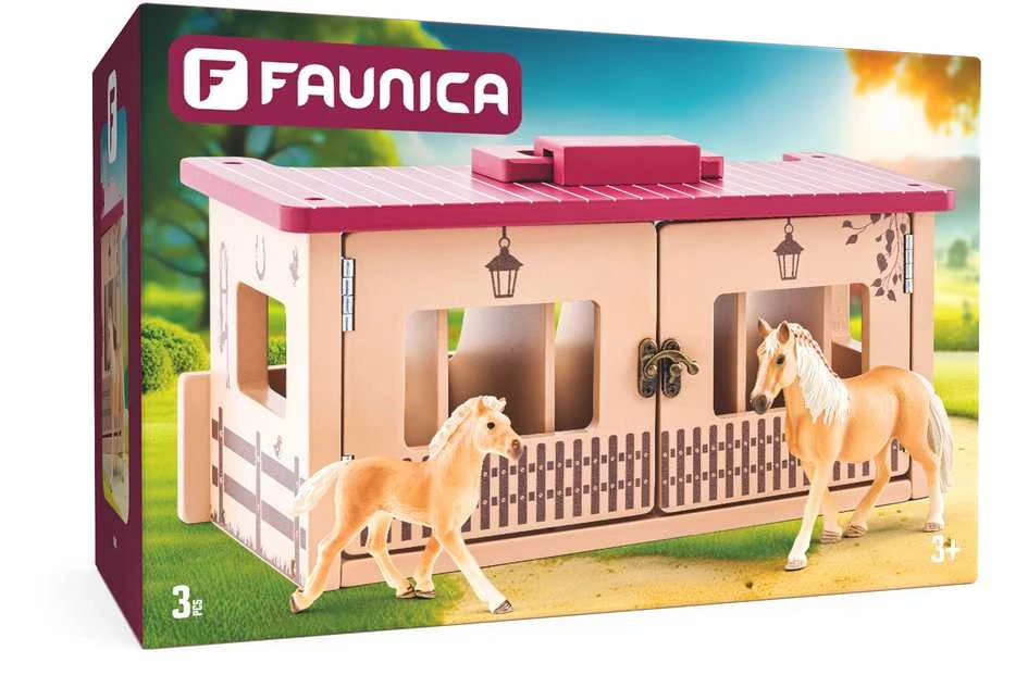 WOODYLAND FAUNICA arklidės + du arkliai 96042 60422