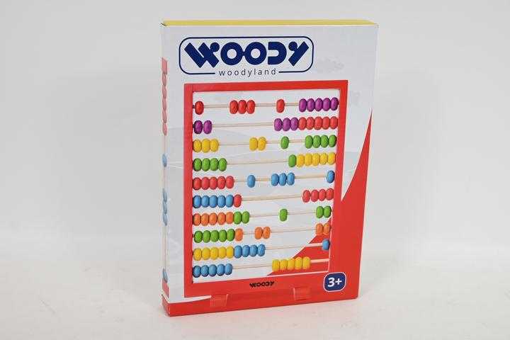 WOODYLAND Liczydło drewn.czerw.ramka 90009 00091