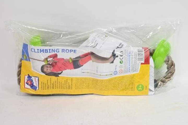 Woody 91859 Laipiojimo virvė su plastikiniais tvirtinimais kojoms (200 cm) vaikams nuo 3 metų (maks. 80 kg)