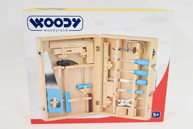 Woodyland Metaliniai įrankiai medinėje dėžėje