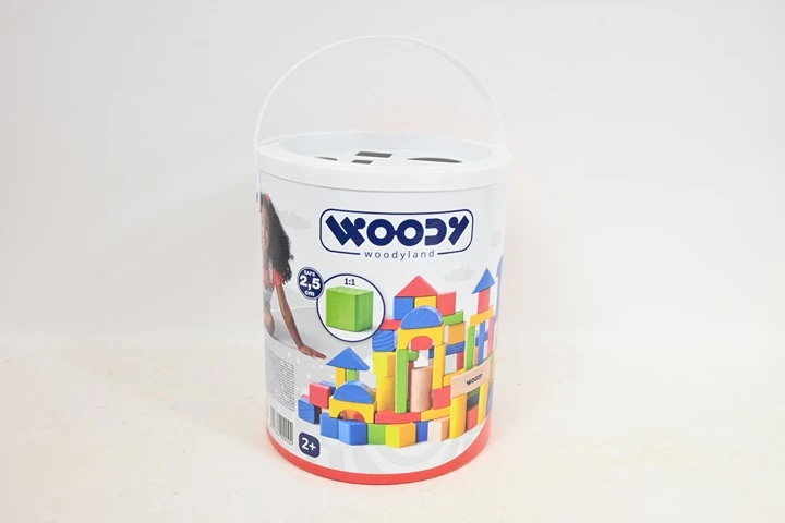 WOODYLAND kibirų rūšiavimo įrenginys su kaladėlėmis 100 vnt. 90909