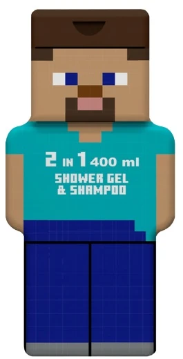 Cartoon Air-Val Minecraft Steve Gel y Champu 2d