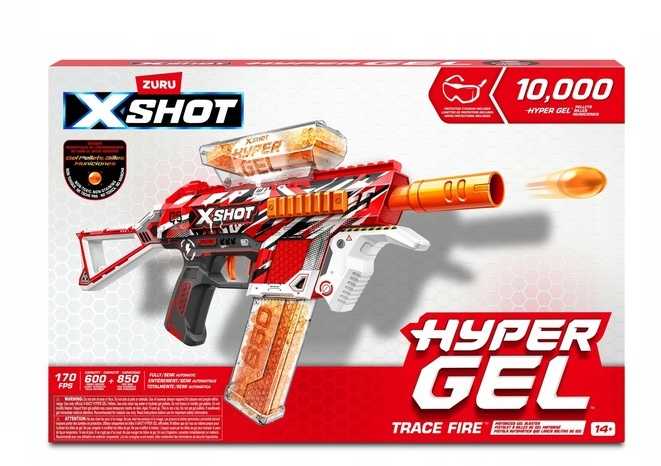 *****ZURU X-SHOT Hyper Gel Trace Fire 36621 /2