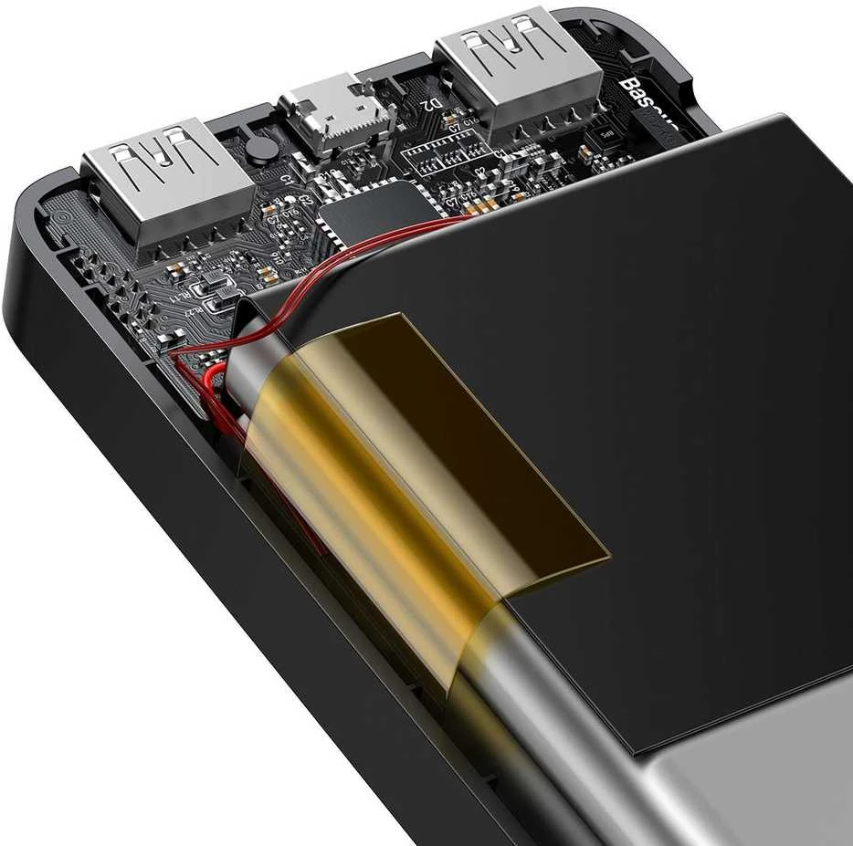 Išorinė baterija Power Bank Baseus Bipow Type-C PD+2xQuick Charge 3.0 15W 30000mAh su ekranu juoda PPBD050201