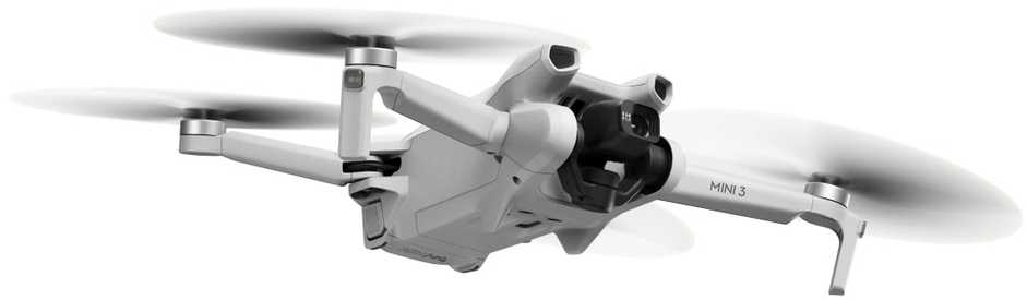 Dronas DJI Mini 3 Fly More Combo su DJI RC valdymo pultu ir papildomais aksesuarais