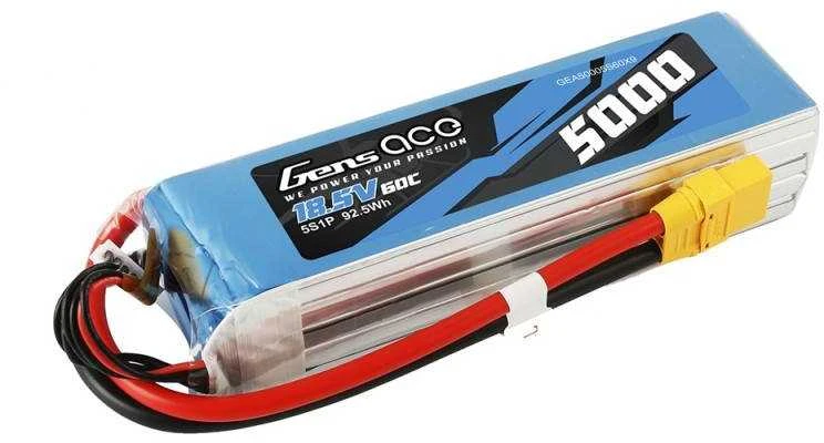 LiPo Gens Ace Bashing 5000mAh 18.5V 60C 5S1P - XT90 akumuliatorius