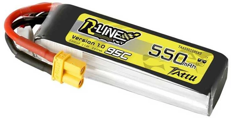 Gens Ace & Tattu Akumuliatorius Tattu R -Line 550mAh 7.4V 95C 2S1P XT30