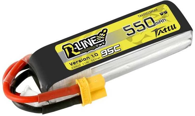 Gens Ace & Tattu Akumuliatorius Tattu R -Line 550mAh 7.4V 95C 2S1P XT30