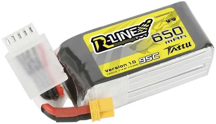 Gens Ace & Tattu Akumuliatorius Tattu R-Line 650mAh 14.8V 95C 4S1P XT30