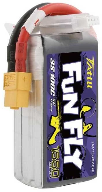 Gens Ace & Tattu Tattu Funfly 1550mAh 11.1V 100C 3S1P akumuliatorius
