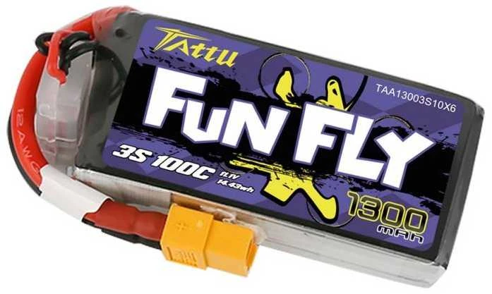 Gens Ace & Tattu Gens Ace Akumuliatorius Tattu Funfly 1300mAh 11.1V 100C 3S1P