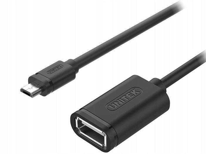UNITEK Y-C438GBK Unitek kabelis OTG USB 2.0. AF į microUSB BM, Y-C438GBK