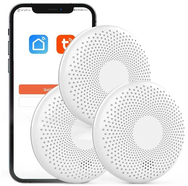 Dūmų ir CO jutiklis Feelspot CS11W WiFi, Tuya