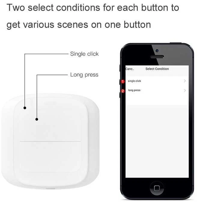 Išmanusis scenų valdiklis Feelspot FS-WSW01W Wi-Fi, Tuya