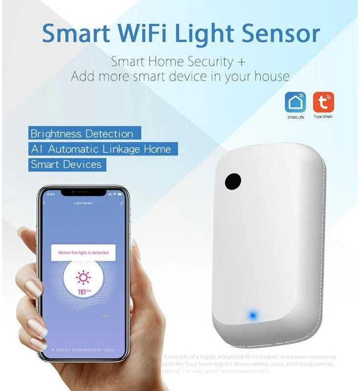 Šviesos ryškumo jutiklis su WIFI Feelspot FS-LBS01W Tuya