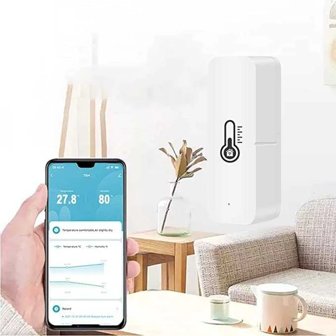 Temperatūros ir drėgmės jutiklis Feelspot FS-TH03W WiFi, Tuya