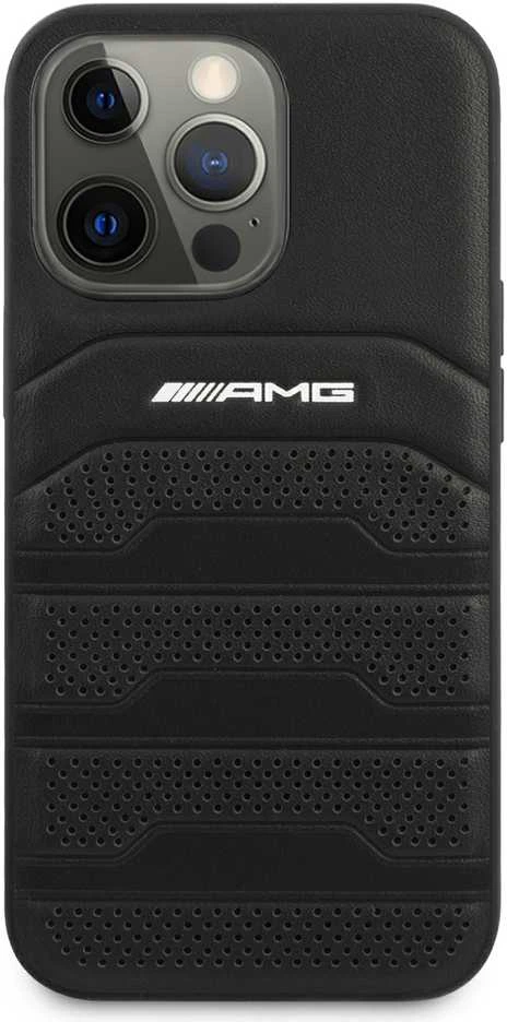 Apple iPhone 14 Pro Mercedes AMG odinis dėklas Debossed Lines (AMHCP14LGSEBK) juodos spalvos