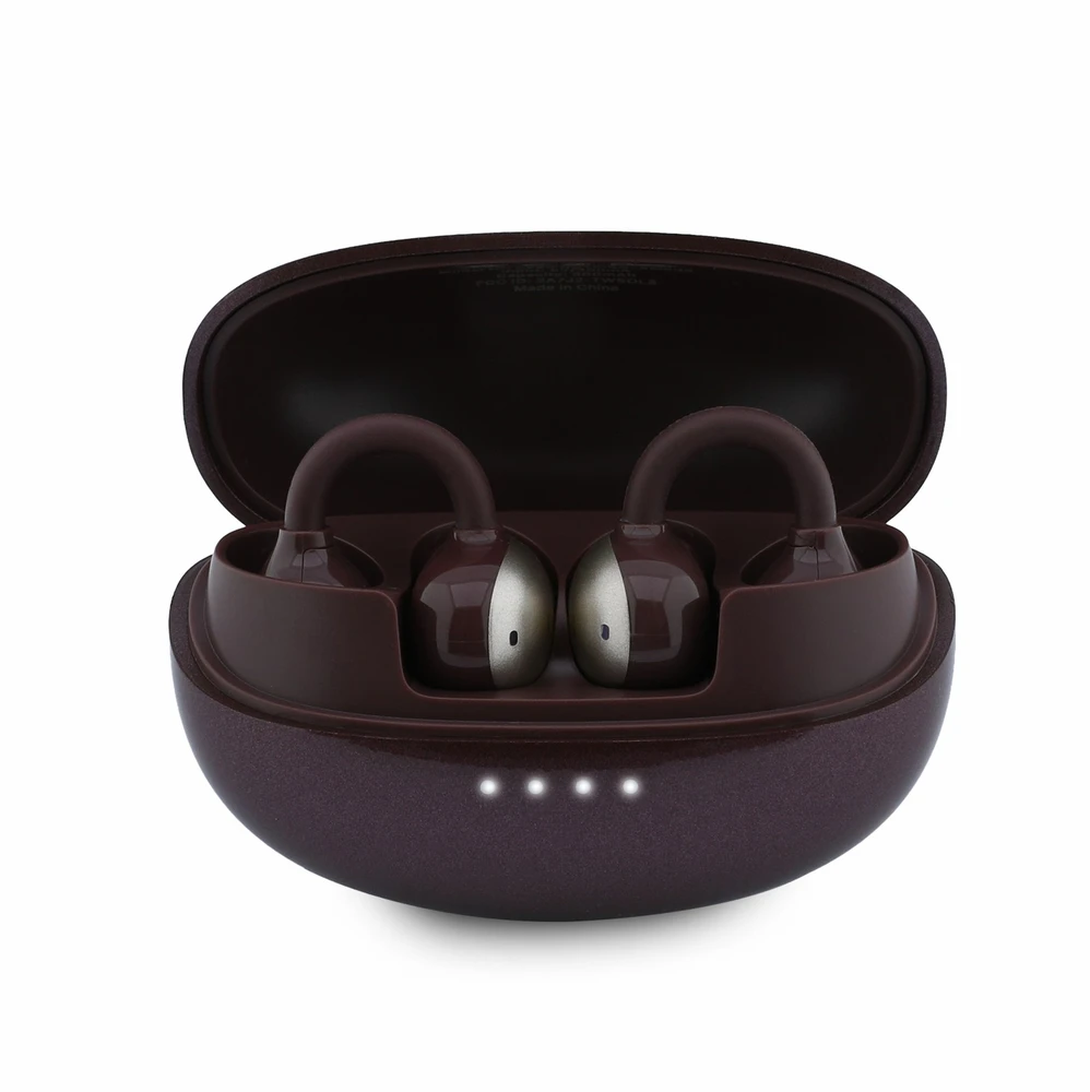 Guess Metallic Finish Classic Logo OWS belaidės ausinės Burgundy